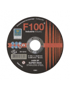 Woltersberger® 50 disques abrasifs Ø 225mm, Granulométrie  P40,P60,P100,P120,P180, 10 trous en rouge